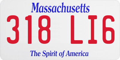 MA license plate 318LI6