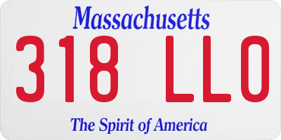 MA license plate 318LL0