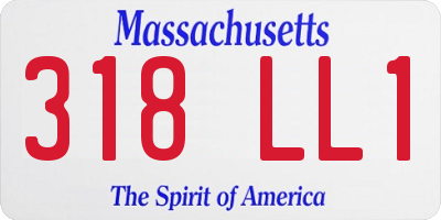 MA license plate 318LL1