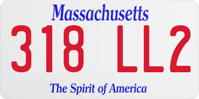 MA license plate 318LL2