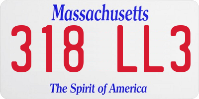 MA license plate 318LL3