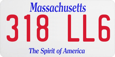 MA license plate 318LL6