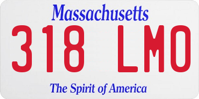 MA license plate 318LM0