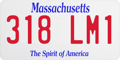 MA license plate 318LM1