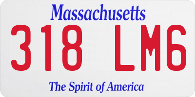 MA license plate 318LM6
