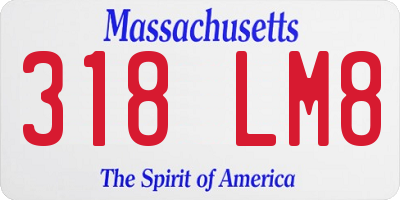 MA license plate 318LM8
