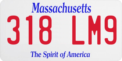 MA license plate 318LM9