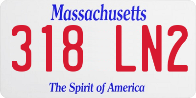 MA license plate 318LN2