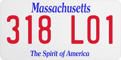 MA license plate 318LO1