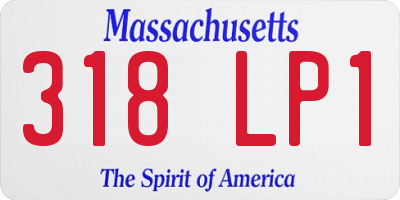 MA license plate 318LP1