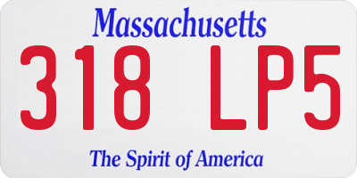 MA license plate 318LP5