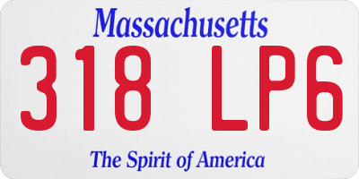 MA license plate 318LP6