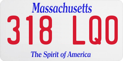 MA license plate 318LQ0