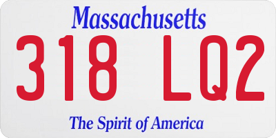 MA license plate 318LQ2