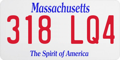 MA license plate 318LQ4
