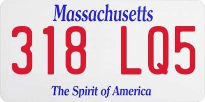 MA license plate 318LQ5