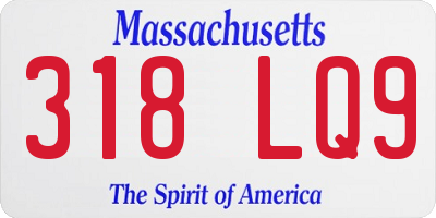 MA license plate 318LQ9