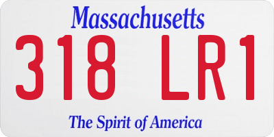 MA license plate 318LR1