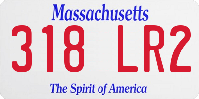 MA license plate 318LR2