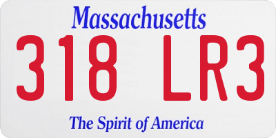 MA license plate 318LR3
