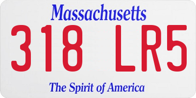 MA license plate 318LR5