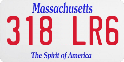 MA license plate 318LR6