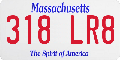 MA license plate 318LR8