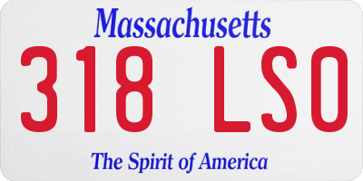 MA license plate 318LS0