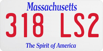 MA license plate 318LS2