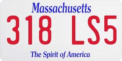 MA license plate 318LS5