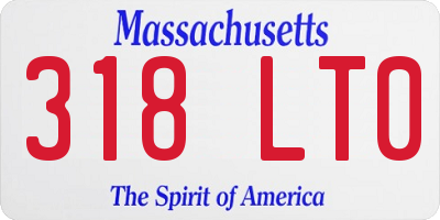 MA license plate 318LT0