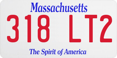 MA license plate 318LT2
