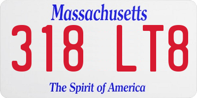 MA license plate 318LT8