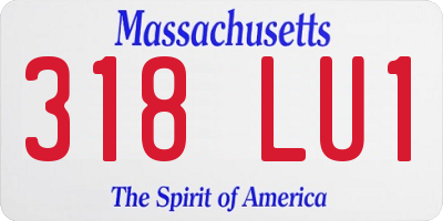 MA license plate 318LU1