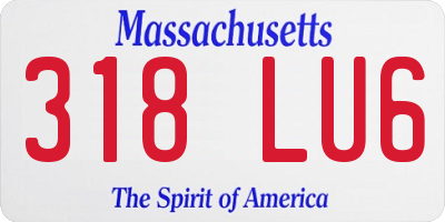 MA license plate 318LU6