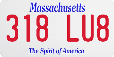 MA license plate 318LU8