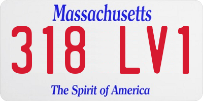 MA license plate 318LV1