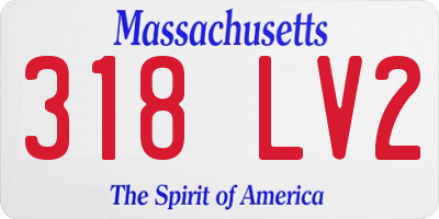 MA license plate 318LV2