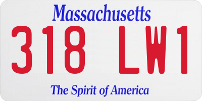 MA license plate 318LW1