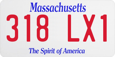 MA license plate 318LX1