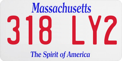 MA license plate 318LY2