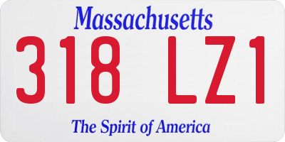 MA license plate 318LZ1