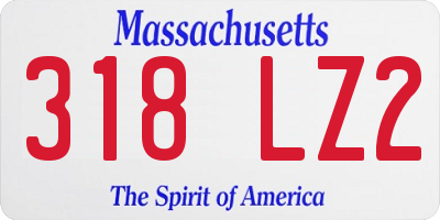 MA license plate 318LZ2