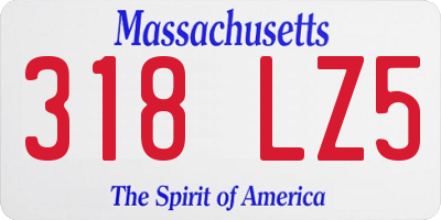 MA license plate 318LZ5
