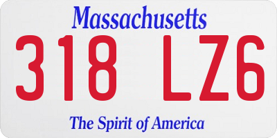 MA license plate 318LZ6