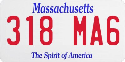 MA license plate 318MA6
