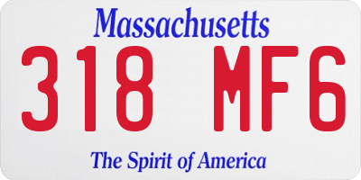 MA license plate 318MF6
