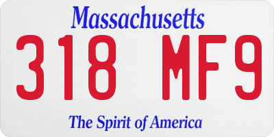 MA license plate 318MF9