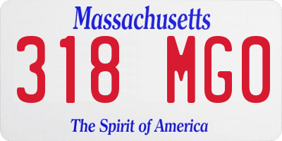 MA license plate 318MG0