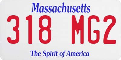 MA license plate 318MG2